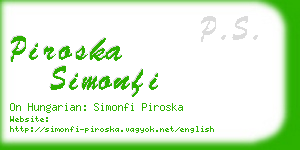 piroska simonfi business card